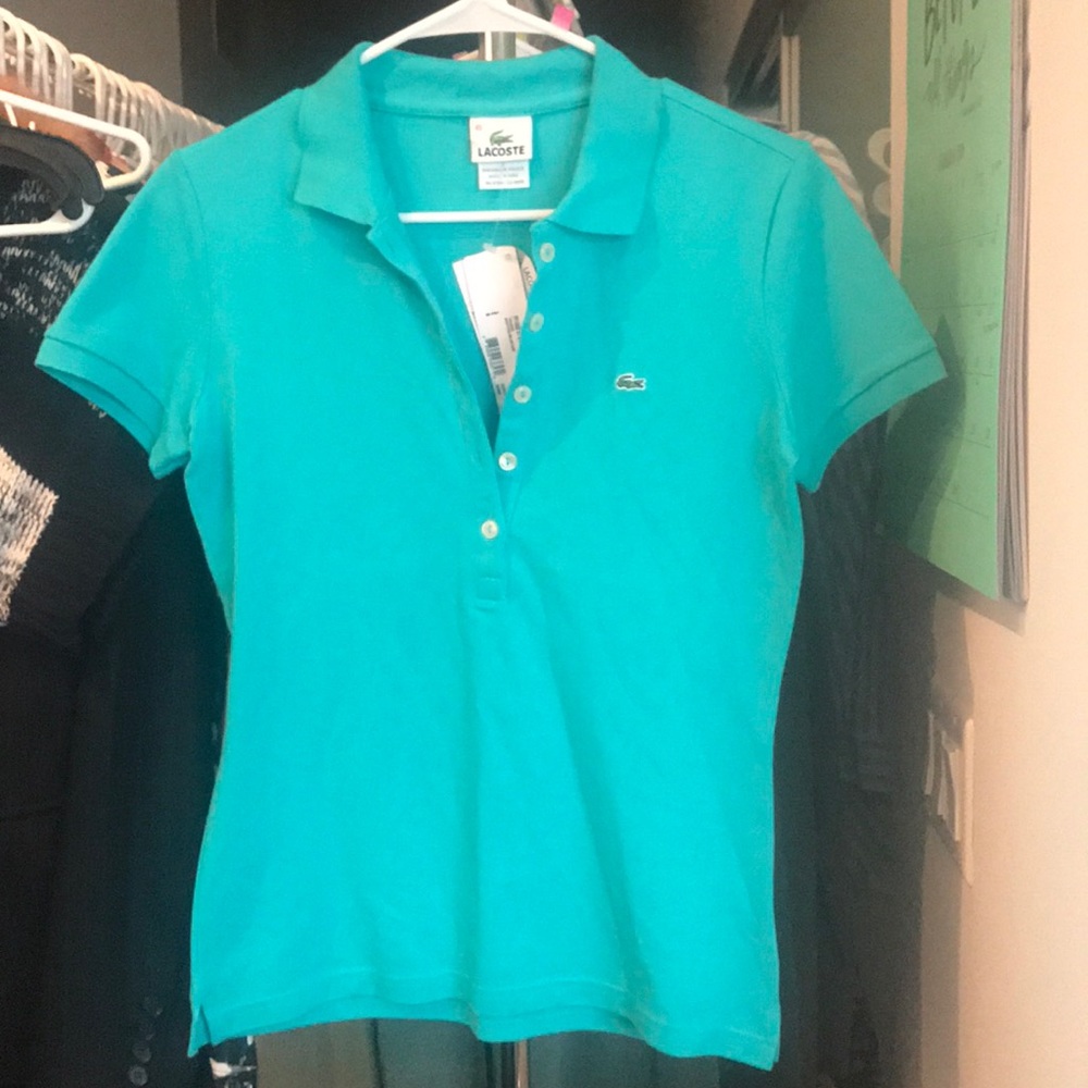NWT Lacoste classic pique stretch polo